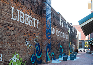 Freedom Walkway in Old Town Rock Hill