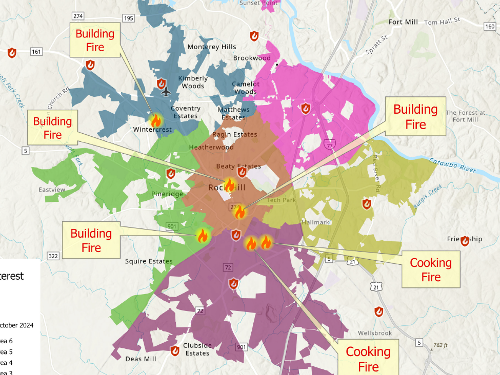 February 2023 Fire Calls Map